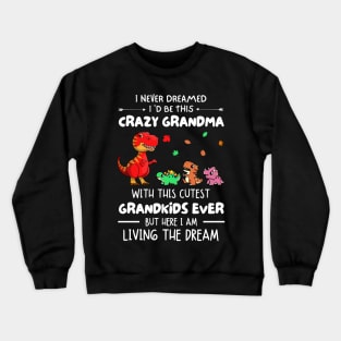 I Never Dreamed I'd Be This Crazy Grandma With The Cutest Grandkids Ever Crewneck Sweatshirt